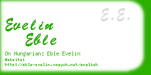 evelin eble business card